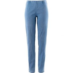 Dżinsy "SKINNY" bonprix niebieski "bleached" nowy. Niebieskie rurki damskie marki bonprix, z jeansu. Za 44,99 zł.