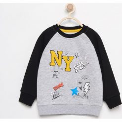 Bluza z nadrukiem i aplikacją - Jasny szar. Szare bluzy chłopięce marki Reserved, z nadrukiem. Za 29,99 zł.