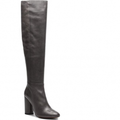 Muszkieterki MARELLA - Tamigi 67960586 003. Szare buty zimowe damskie Marella, z materiału, przed kolano, na wysokim obcasie. Za 1629,00 zł.