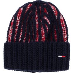 Czapka TOMMY JEANS - Tjw Heavy Knit Beani AW0AW05988 901. Czerwone czapki damskie Tommy Jeans, bez wzorów, z wełny. W wyprzedaży za 159,00 zł.