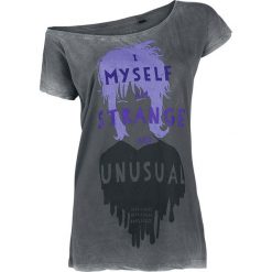 Beetlejuice I Myself Am Strange And Unusual Koszulka damska szary. Szare bluzki damskie marki Beetlejuice, xl, z nadrukiem, vintage, z dekoltem w łódkę. Za 99,90 zł.