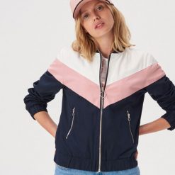 Bluza bomber z kolorowymi panelami - Wielobarwn. Bluzy damskie Sinsay. Za 89,99 zł.