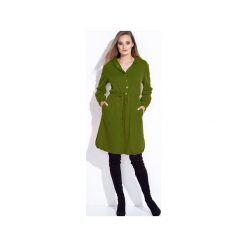 Sukienka casual z kapturem. Zielone sukienki hiszpanki Bien fashion, na co dzień, xxl, casualowe, z kapturem, koszulowe. Za 159,00 zł.
