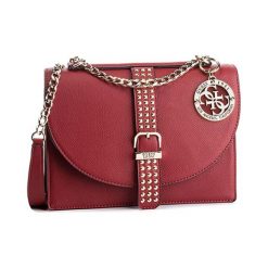 Torebka w kolorze bordowym. Czerwone torebki klasyczne damskie Michael Kors, Guess, w paski, ze skóry, na ramię, bez dodatków. W wyprzedaży za 499,95 zł.