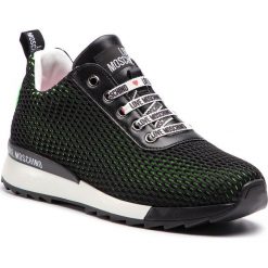 Sneakersy LOVE MOSCHINO - JA15062G17IP082A Nero. Czarne półbuty damskie Love Moschino, na co dzień, bez wzorów, ze skóry ekologicznej, bez obcasa, na płaskiej podeszwie, bez zapięcia. W wyprzedaży za 729,00 zł.