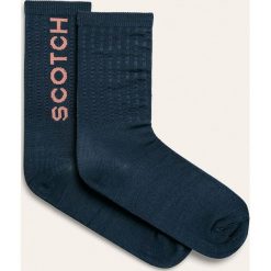 Scotch & Soda - Skarpetki. Niebieskie skarpetki damskie Scotch & Soda, bez wzorów, z elastanu. W wyprzedaży za 64,90 zł.
