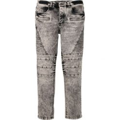Dżinsy biker ze stretchem Slim Fit Straight bonprix czarny "stone". Czarne jeansy męskie bonprix, m, bez wzorów. Za 179,99 zł.