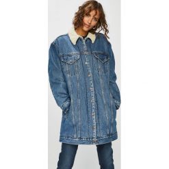 Levi's - Kurtka jeansowa. Niebieskie płaszcze damskie Levi's®, s, bez wzorów, z bawełny, długie, bez kaptura. W wyprzedaży za 399,90 zł.