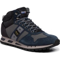 Sneakersy BLAUER - 9FMUSTANG02/CAM Dark Grey. Niebieskie sneakersy męskie Blauer, bez zapięcia. W wyprzedaży za 459,00 zł.