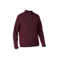 Bluza na zamek Gym & Pilates 500 bordowa męska. Czerwone bluzy męskie DOMYOS, s, bez wzorów, z elastanu, bez kołnierzyka, bez rękawów, bez kaptura. Za 69,99 zł.