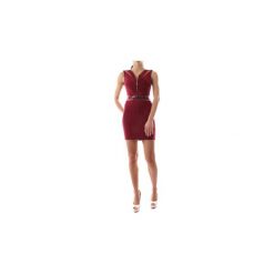 Sukienki krótkie Elisabetta Franchi AB57387E2. Czerwone sukienki damskie Elisabetta Franchi, bez wzorów, bez kołnierzyka, z krótkim rękawem, krótkie, mini. Za 744,30 zł.
