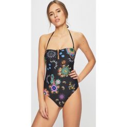 Desigual - Strój kąpielowy. Czarne stroje kąpielowe damskie Desigual, s, bez wzorów, z elastanu. W wyprzedaży za 149,90 zł.