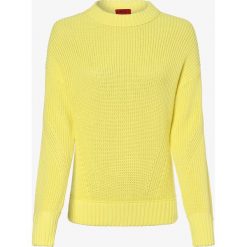 HUGO - Sweter damski – Sidanna, żółty. Żółte swetry damskie HUGO, m, bez wzorów, bez rękawów, bez kaptura. Za 699,95 zł.