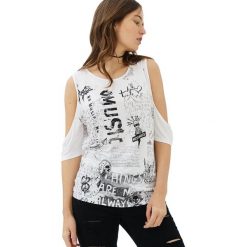 T-shirty damskie: T-shirt w kolorze białym