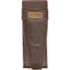 Solier - Etui na pióro skórzane. Pomarańczowe etui męskie Solier, ze skóry. W wyprzedaży za 24,90 zł.