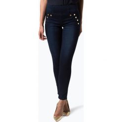 Guess Jeans - Jeansy damskie, niebieski. Niebieskie spodnie z wysokim stanem Guess Jeans, z aplikacjami, z jeansu. Za 399,95 zł.