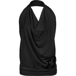 BLUZKA FEVER BLACK. Czarne bluzki sportowe damskie FJ!, m, bez wzorów, z elastanu, bez kołnierzyka, bez rękawów, bez kaptura, na fitness i siłownię. Za 129,00 zł.