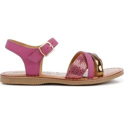 Geox - Sandały dziecięce. Czerwone sandały dziewczęce Geox, ze skóry, na klamry. Za 259,90 zł.