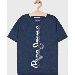 Pepe Jeans - T-shirt dziecięcy Boris 128-180 cm. Białe t-shirty chłopięce Pepe Jeans, z nadrukiem, z bawełny, bez rękawów. W wyprzedaży za 99,90 zł.
