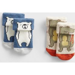 Mango Kids - Skarpetki dziecięce 62-70 cm (2-pak). Zielone skarpetki chłopięce Mango Kids, bez wzorów, z elastanu. Za 25,90 zł.