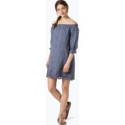 Marie Lund - Sukienka damska, niebieski. Niebieskie sukienki damskie koronkowe marki Marie Lund, w koronkowe wzory, boho, z kołnierzem typu carmen. Za 249,95 zł.