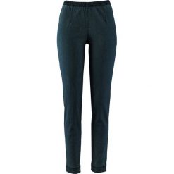 Legginsy dżinsowe "SKINNY" bonprix ciemny denim. Niebieskie jeansy damskie bonprix, z jeansu. Za 44,99 zł.
