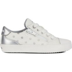 Sneakersy "Gisli" w kolorze białym. Białe trampki dziewczęce geox kids, bez wzorów, na sznurówki. W wyprzedaży za 134,95 zł.