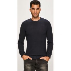 Selected - Sweter. Czarne swetry męskie Selected, xl, bez wzorów, z bawełny, z okrągłym kołnierzem, bez kaptura. W wyprzedaży za 79,90 zł.