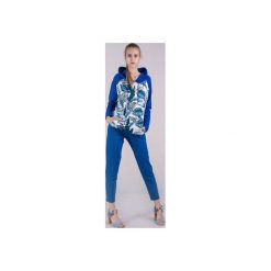 Bluza damska z kapturem Chabrowa +wzór. Niebieskie bluzy damskie 3 for u, xl, bez wzorów, z bawełny, bez rękawów, z kapturem. Za 189,00 zł.