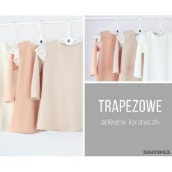 Sukienki dziewczęce: Sukienka pastelowa z koronka