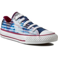Trampki CONVERSE - CT Strch Lce Sl 647727C Midnight Hou. Niebieskie trampki dziewczęce Converse, bez wzorów, z gumy, bez zapięcia. W wyprzedaży za 159,00 zł.