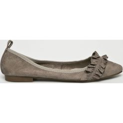 Corina - Baleriny. Szare baleriny damskie Corina, bez wzorów, z materiału, bez obcasa. W wyprzedaży za 49,90 zł.