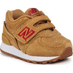 Sneakersy NEW BALANCE - IV574PBR Żółty. Żółte trampki chłopięce New Balance, bez wzorów, z zamszu, na rzepy. Za 199,00 zł.