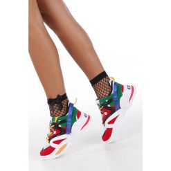 Wielokolorowe Buty Sportowe Sneakersy Sznurowane Casu 180816. Buty sportowe damskie Casu, bez wzorów, sportowe. Za 74,99 zł.