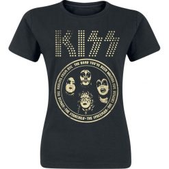 Kiss Hailing From NYC Koszulka damska czarny. Czarne koszulki damskie Kiss, l, z nadrukiem, z okrągłym kołnierzem, bez rękawów. Za 74,90 zł.