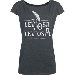 Harry Potter Leviosa Koszulka damska odcienie ciemnoszarego. Szare koszulki damskie marki Harry Potter, l, z nadrukiem, bez kołnierzyka, z krótkim rękawem. Za 79,90 zł.