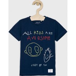 Name it - T-shirt dziecięcy 86-110 cm. Szare t-shirty chłopięce Name it, z nadrukiem, z elastanu, bez rękawów. Za 39,90 zł.