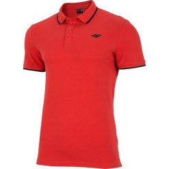 T-shirt męski TSM024 - czerwony. Czerwone koszulki męskie 4f, m, bez wzorów, z bawełny, bez kołnierzyka. W wyprzedaży za 69,99 zł.