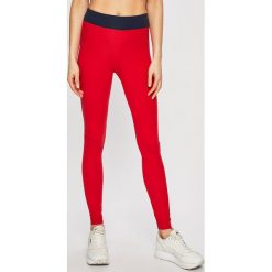 Tommy Sport - Legginsy. Niebieskie spodnie damskie s, z nadrukiem, z elastanu. W wyprzedaży za 159,90 zł.