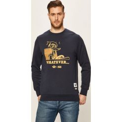 Jack & Jones - Bluza. Niebieskie bluzy męskie Jack & Jones, s, z nadrukiem, z bawełny, z kapturem, bez rękawów, bez kaptura. W wyprzedaży za 129,90 zł.