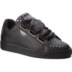 Sneakersy PUMA - Basket Heart Ath Lux Wn's 366728 03 Puma Black/Puma Black. Czarne półbuty damskie Puma, ze skóry ekologicznej. W wyprzedaży za 279,99 zł.