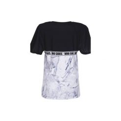 T-shirt Marble. Szare t-shirty damskie Who cares, bez wzorów, bez kołnierzyka. Za 89,99 zł.