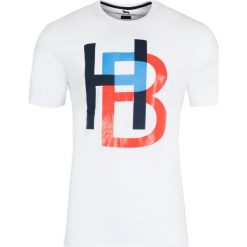T-shirt Harmont & Blaine. Białe koszulki męskie xl, bez wzorów, z włoskim kołnierzykiem. Za 209,00 zł.