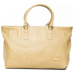 Trussardi Torebka Beżowa. Brązowe torebki klasyczne damskie Trussardi, bez wzorów, duże, bez dodatków. Za 545,00 zł.
