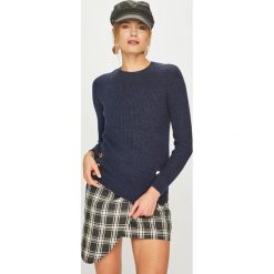 Answear - Sweter. Niebieskie swetry klasyczne damskie marki ANSWEAR, s, z dzianiny, z okrągłym kołnierzem. W wyprzedaży za 59,90 zł.