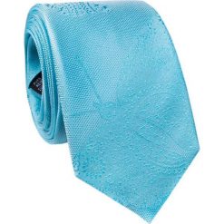 Jedwabny krawat KWNR000252. Niebieskie krawaty męskie Giacomo Conti, bez wzorów, z jedwabiu, eleganckie. Za 129,00 zł.