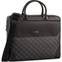 Torba na laptopa GUESS - Manhattan Logo HM6771 POL94 BRO. Pomarańczowe torby męskie skórzane Guess, z aplikacjami, ze skóry ekologicznej. Za 679,00 zł.