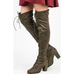 Buty zimowe damskie: SZNUROWANE MUSZKIETERKI