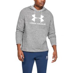 Under Armour Terry Bluza Szary. Szare bluzy męskie Under Armour, s, z nadrukiem, z poliesteru, bez kołnierzyka, bez rękawów, bez kaptura. Za 274,95 zł.