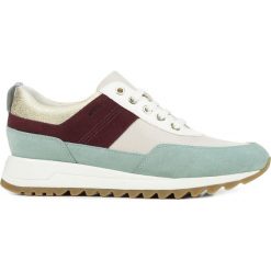 Geox Tabelya Tenisówki Zielony Biały. Zielone trampki i tenisówki damskie Geox, bez wzorów, ze skóry, bez zapięcia. Za 585,95 zł.